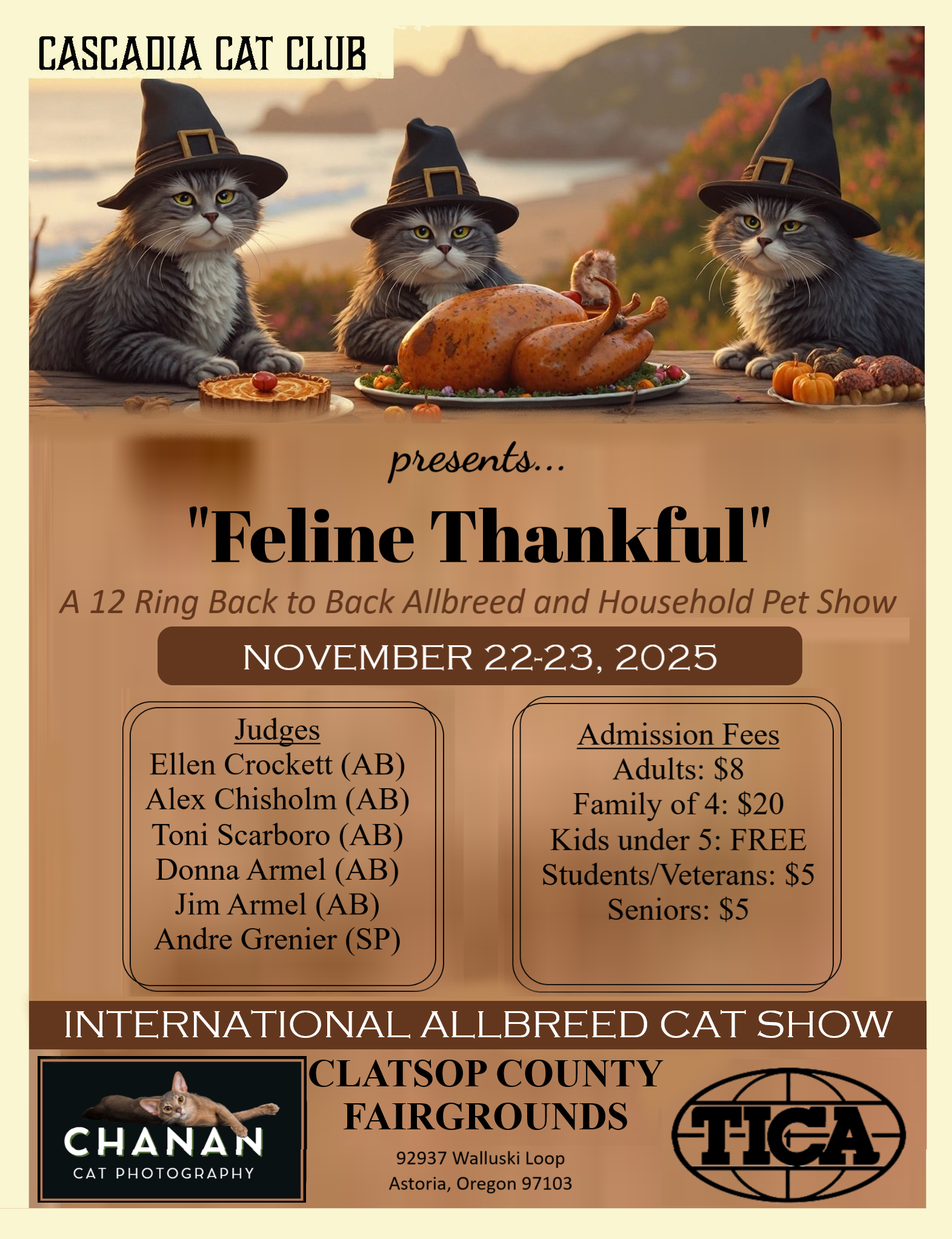 Cascadia Cat Club Show Flyer